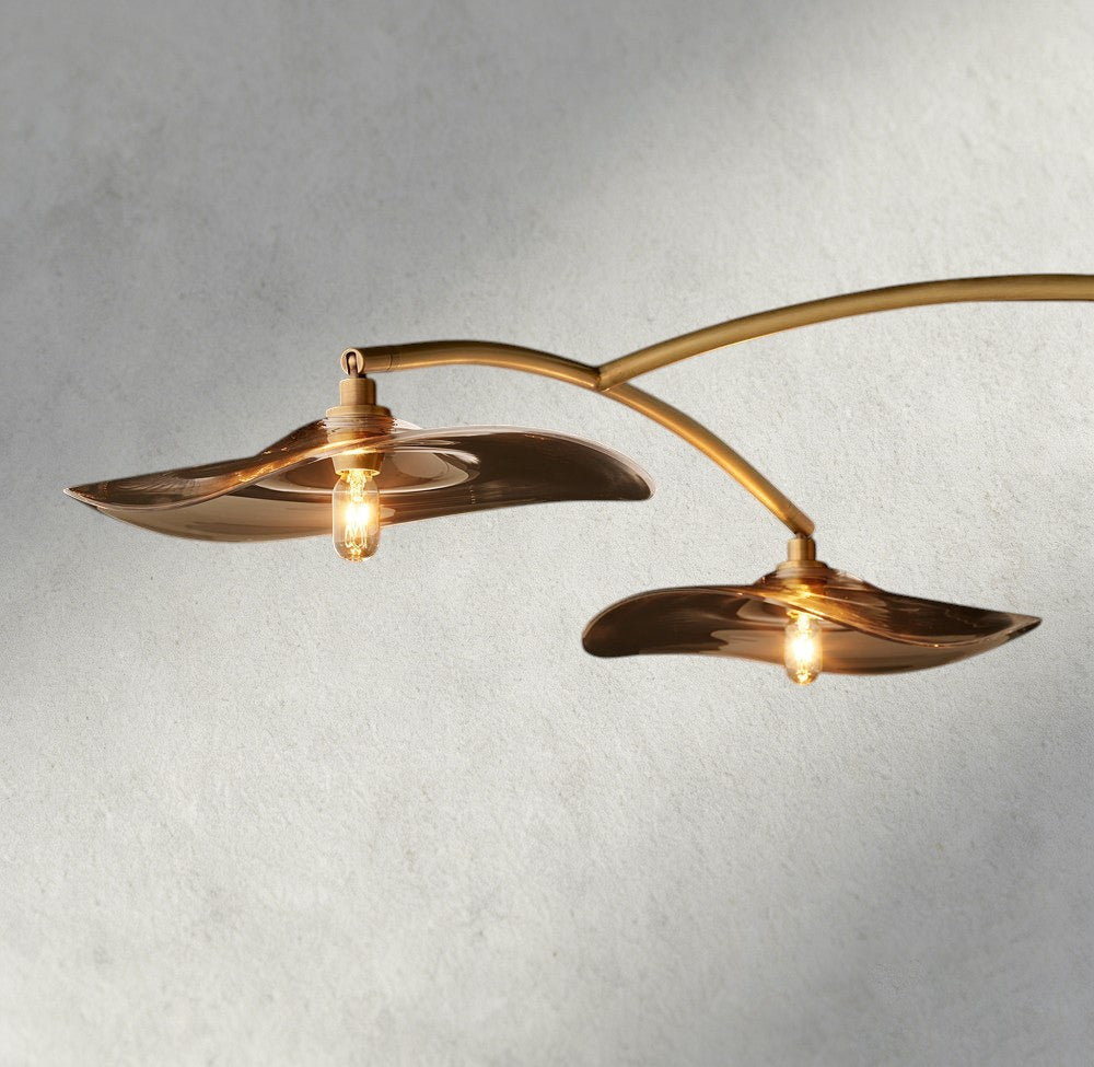 Lily Smoke Glass Linear Chandelier
