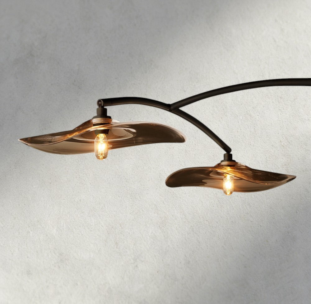 Lily Smoke Glass Linear Chandelier