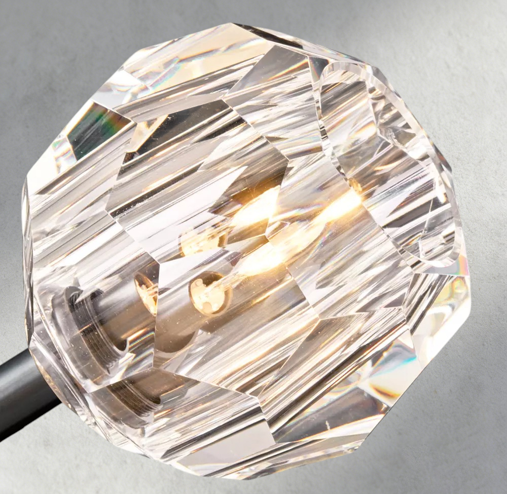 Boule De Cristal Clear Glass Linear Chandelier 48", 60" - Manohaus
