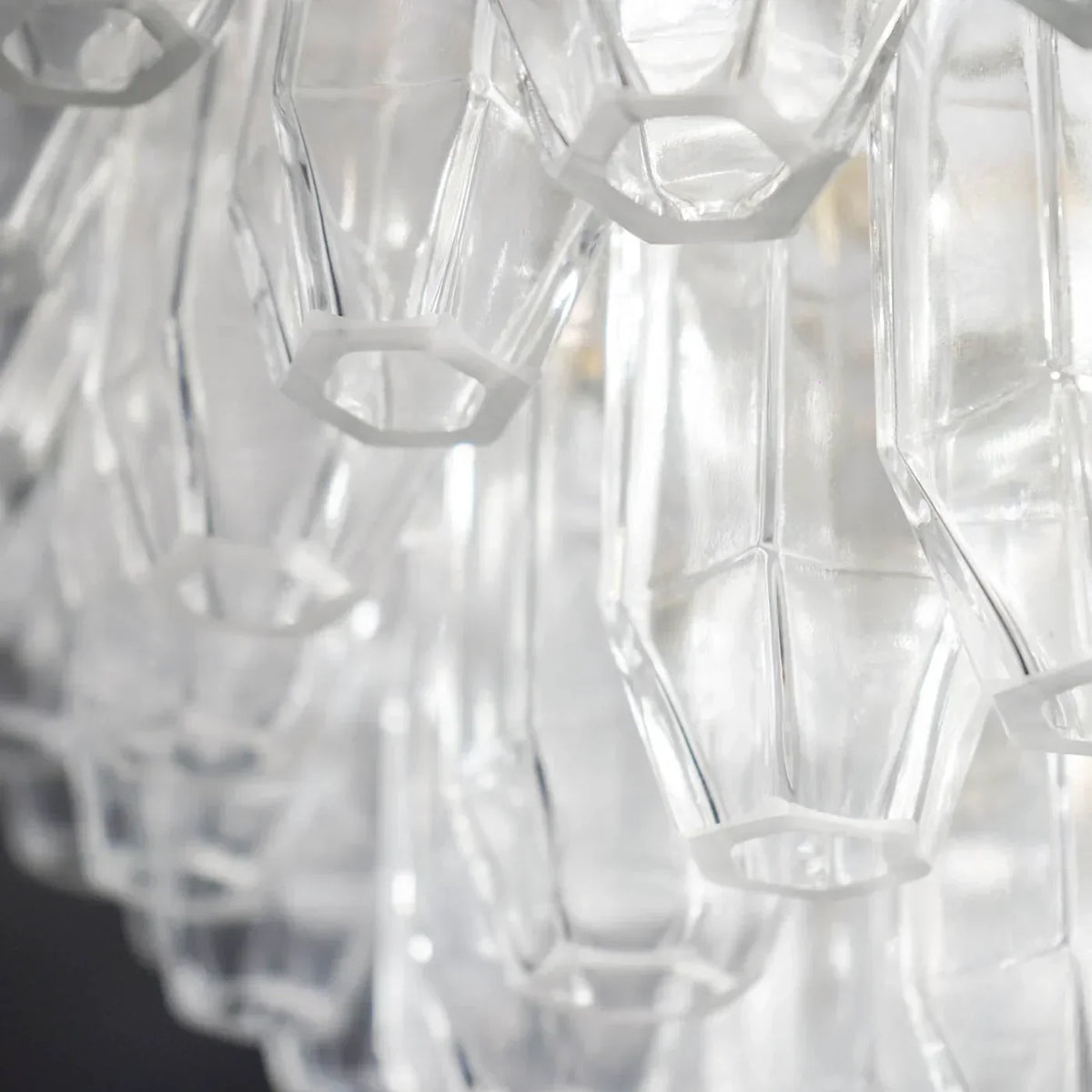 Prismatico 12-Light Clear Ceiling Lamp 35"