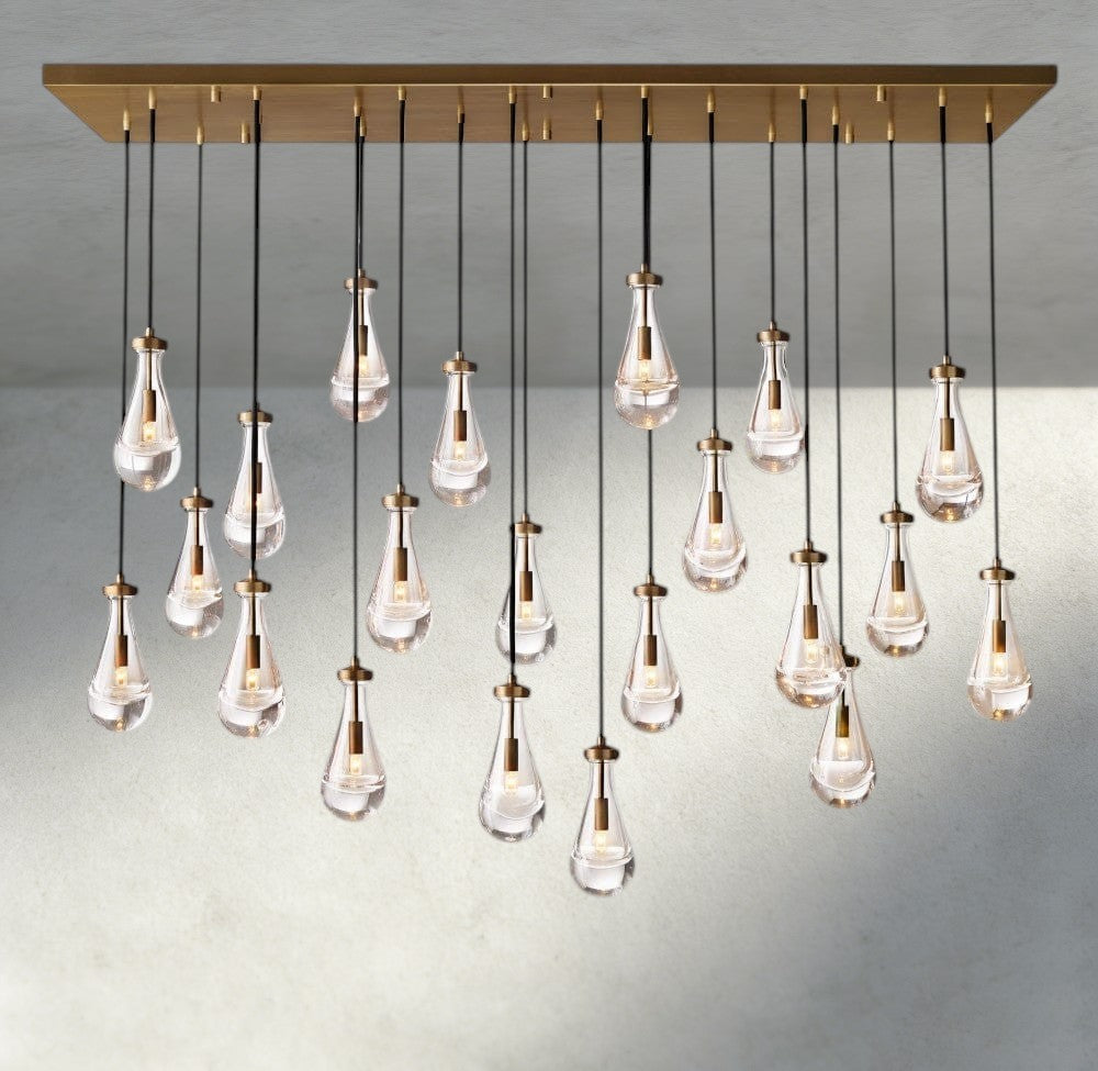 Rain Rectangular Chandelier 54", 72" - Manohaus