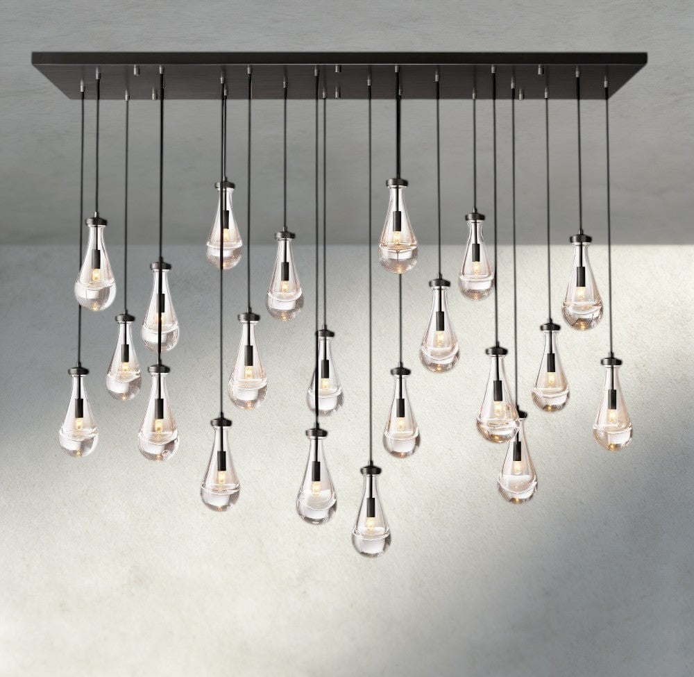 Rain Rectangular Chandelier 54", 72" - Manohaus