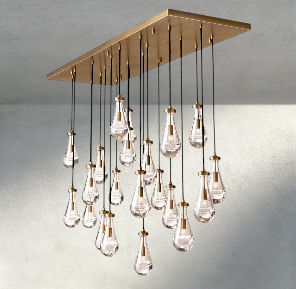 Rain Rectangular Chandelier 54", 72" - Manohaus