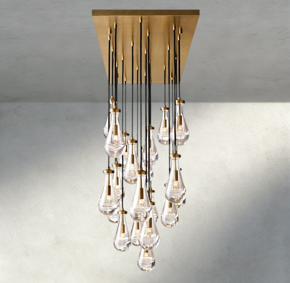 Rain Rectangular Chandelier 54", 72" - Manohaus
