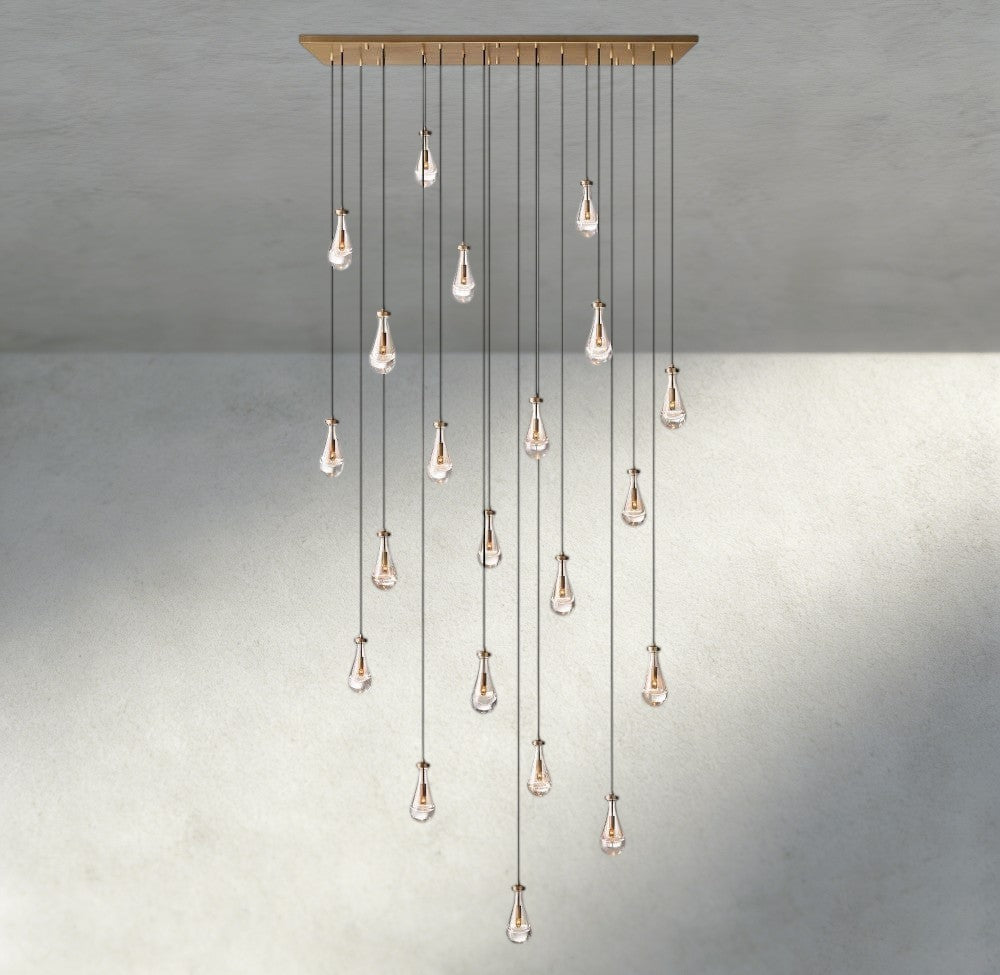 Rain Rectangular Chandelier 54", 72" - Manohaus