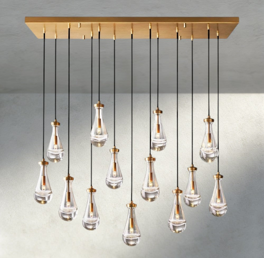 Rain Rectangular Chandelier 54", 72" - Manohaus