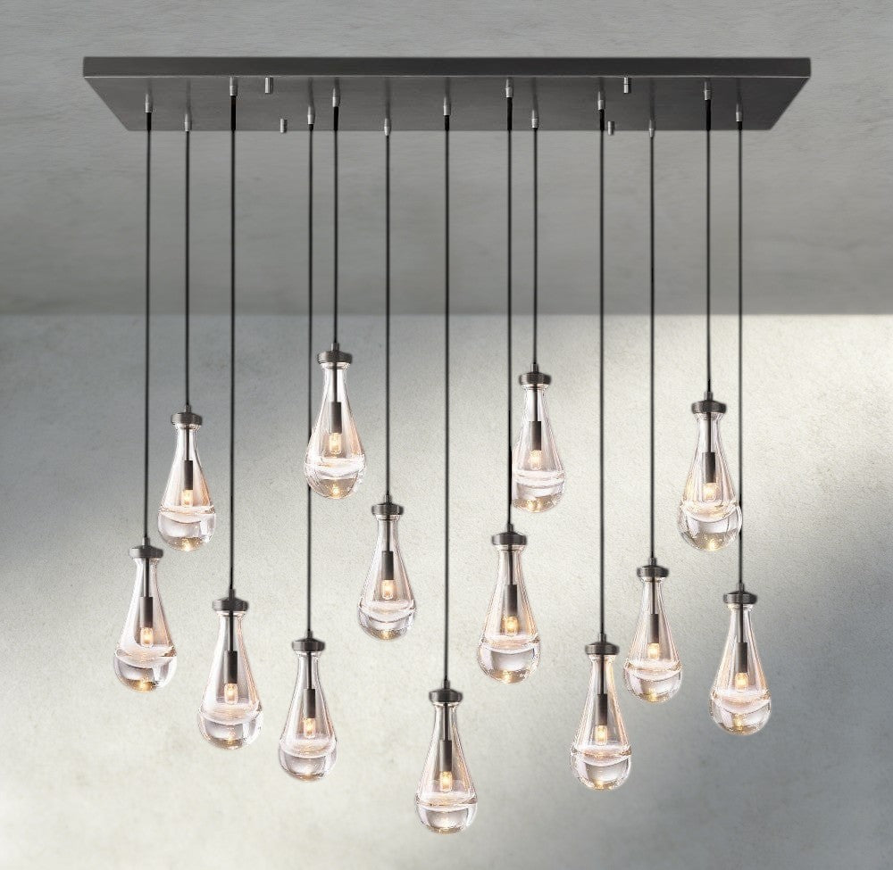 Rain Rectangular Chandelier 54", 72" - Manohaus