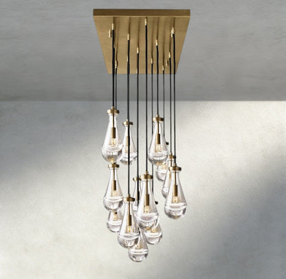 Rain Rectangular Chandelier 54", 72" - Manohaus