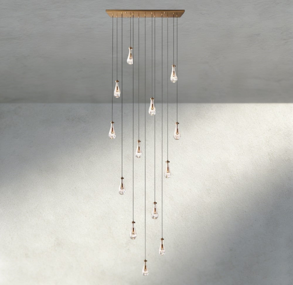 Rain Rectangular Chandelier 54", 72" - Manohaus