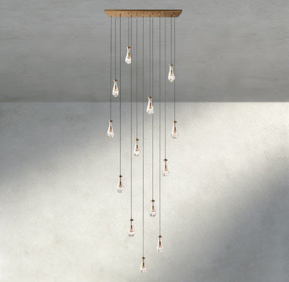 Rain Rectangular Chandelier 54", 72" - Manohaus