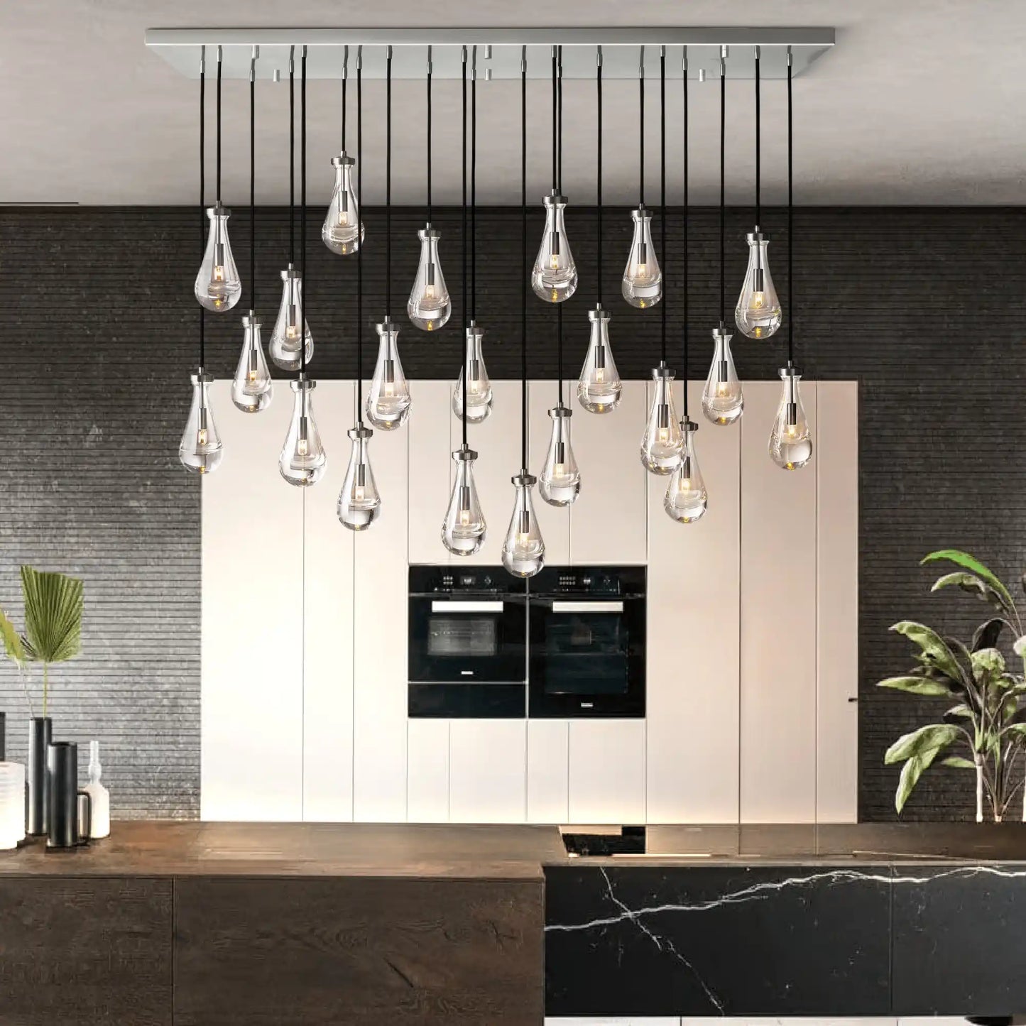 Rain Rectangular Chandelier 54", 72"