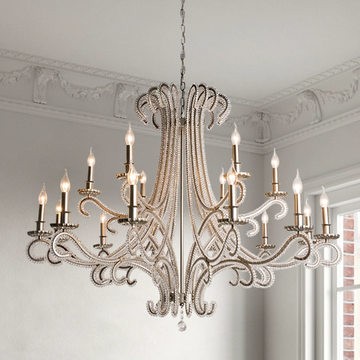 Vintage Octopus Tentacle Crystal Chandelier with K9 Crystal and Metal Finish for Living Room