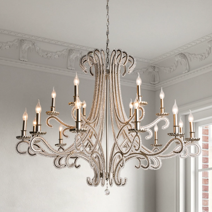 Vintage Octopus Tentacle Crystal Chandelier with K9 Crystal and Metal Finish for Living Room
