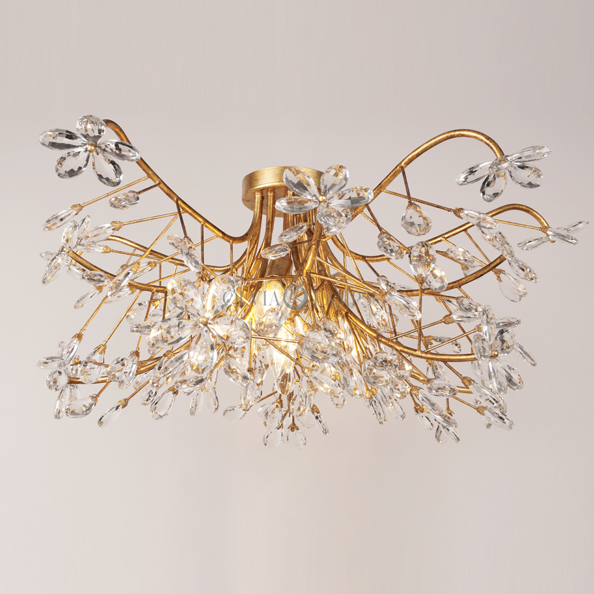 Crystal Flowers Fiore Flushmount 32''
