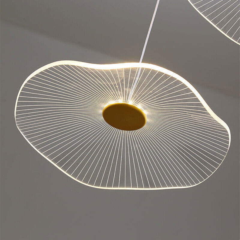 Modern Gold Finish Acrylic Pendant Chandelier with Quality Metal Frame