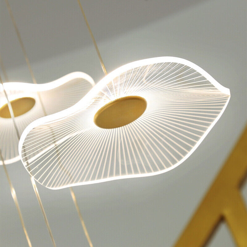 Modern Gold Finish Acrylic Pendant Chandelier with Quality Metal Frame