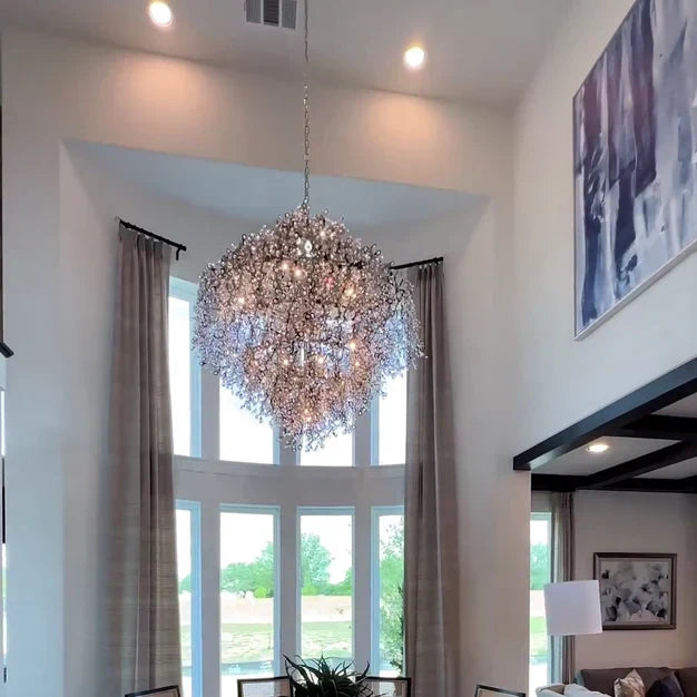 Modern 10 / 13 / 21-Light Gyroscopic Chrome Pendant Light Fixtures for Dining Room / living Room