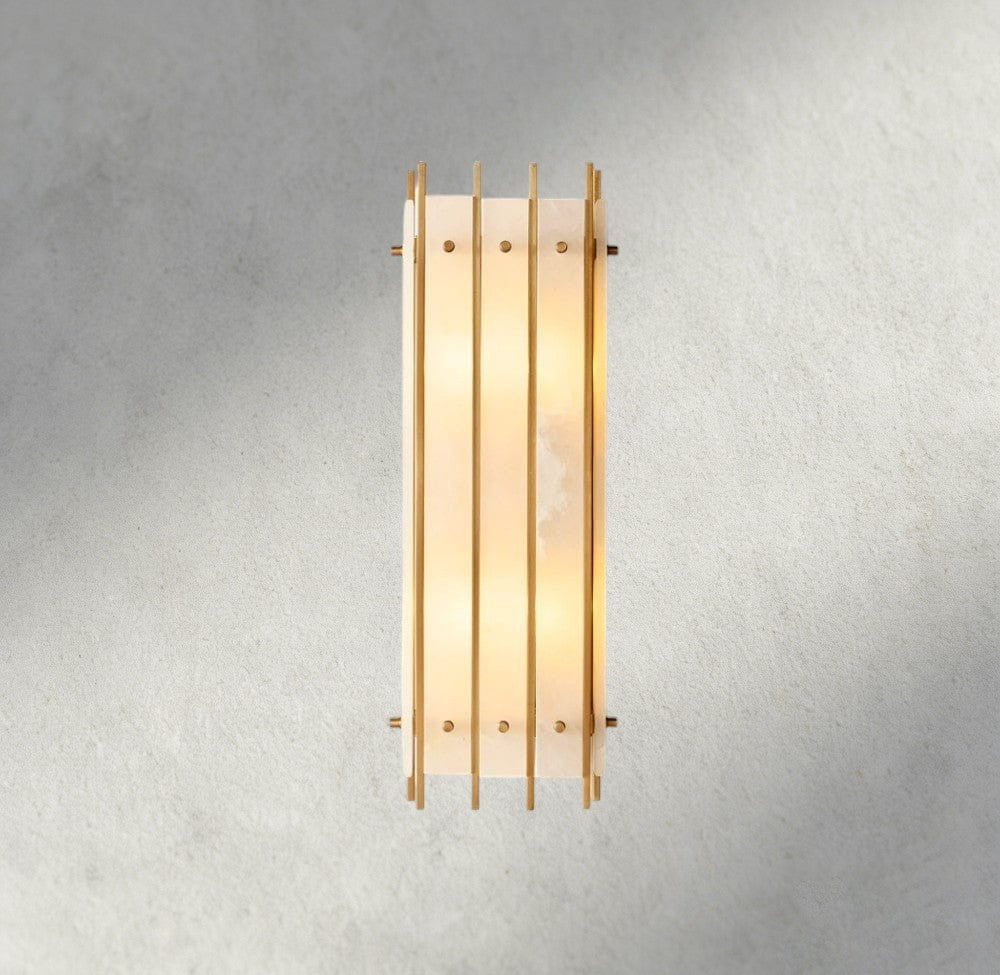 San Marco Alabaster Grand Rectangular Sconce