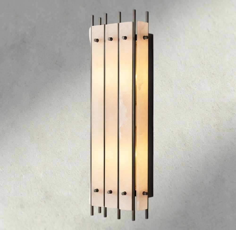 San Marco Alabaster Grand Rectangular Sconce