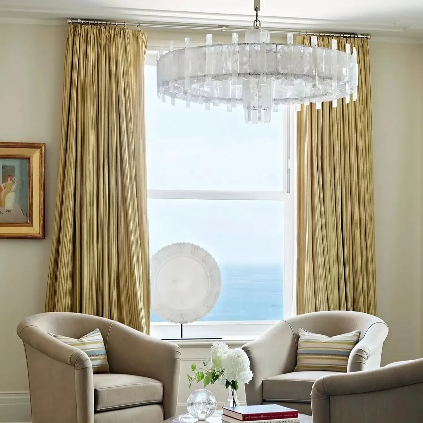 Saturn chandelier - CDR SATURN TRANSPARENT-Manor Lights