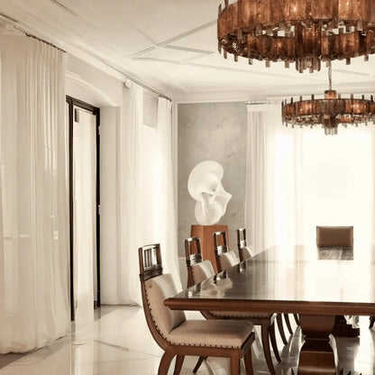 Saturn chandelier - CDR SATURN TRANSPARENT-Manor Lights