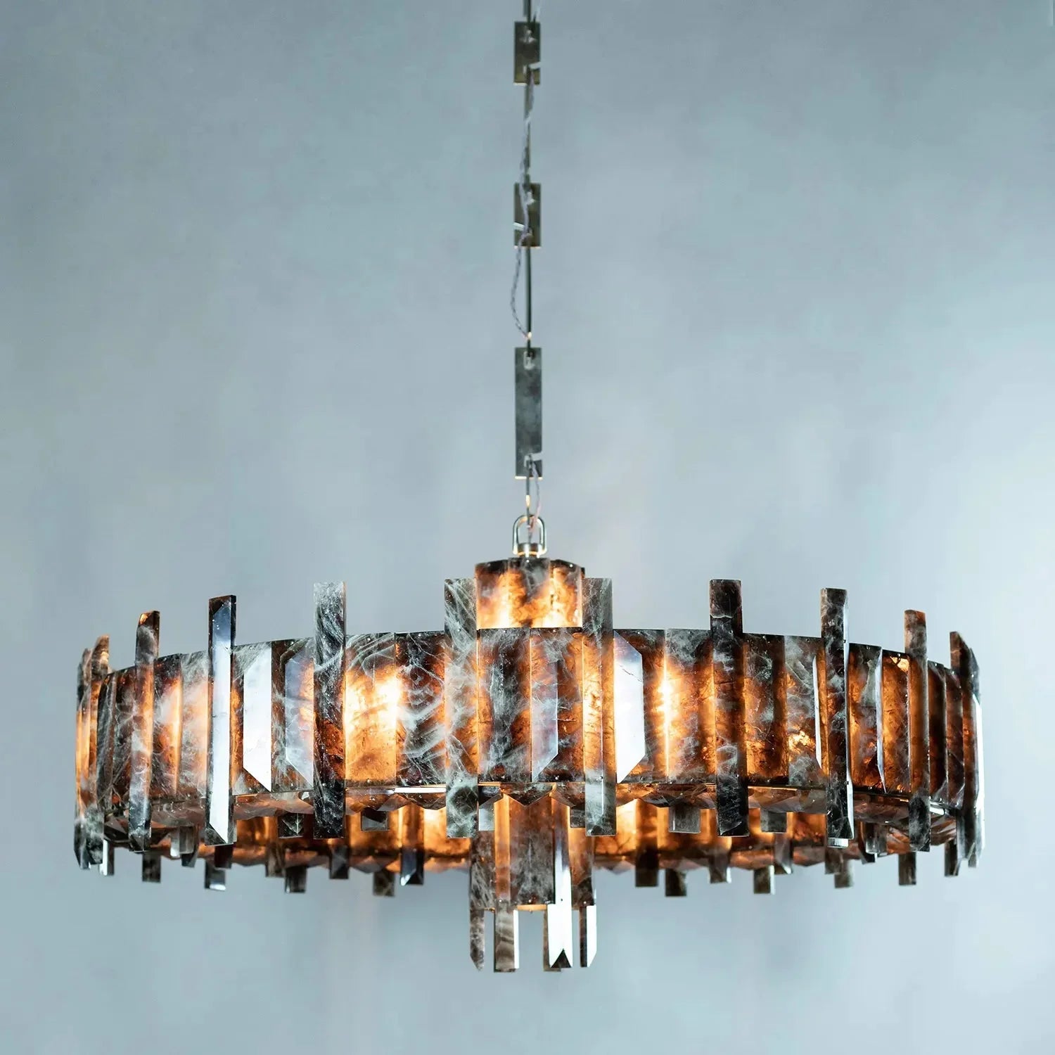 Saturn chandelier - CDR SATURN TRANSPARENT-Manor Lights