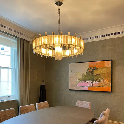 Saturn chandelier - CDR SATURN TRANSPARENT-Manor Lights