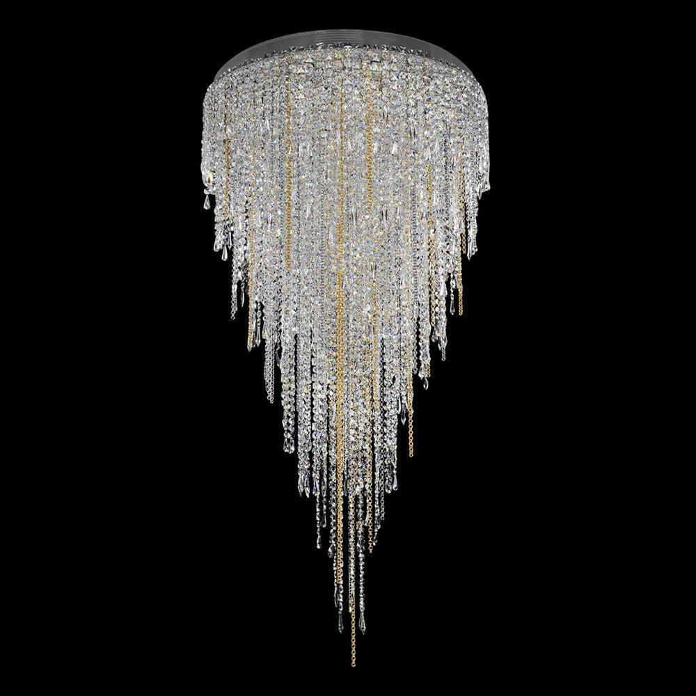 Modern Light Luxury Crystal Tassel Chandelier for Staircase / living Room