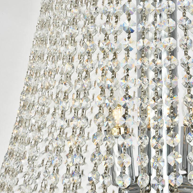 Luxury French Empire Chandelier for Villa Hall Ceiling Three-Layers Crystal Light for Hotel Lobby