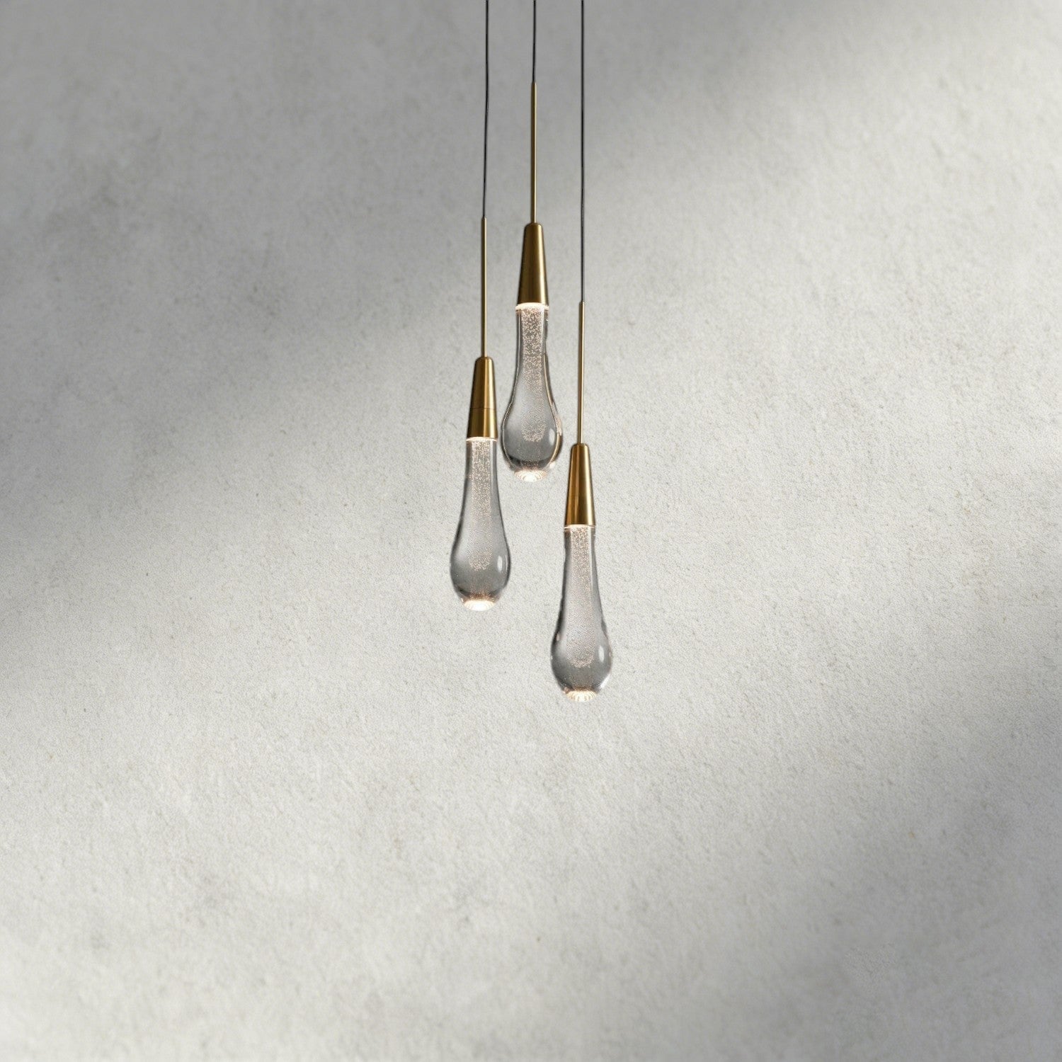 Brass Soltaire Cluster Pendant
