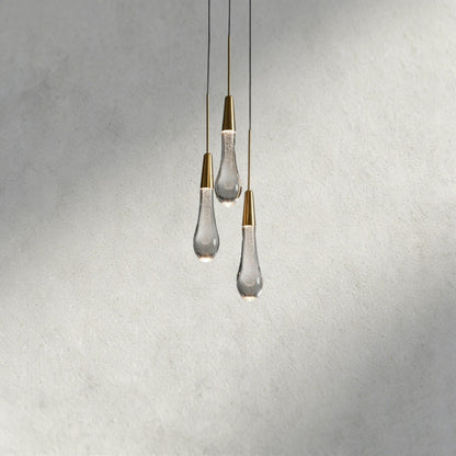 Brass Soltaire Cluster Pendant