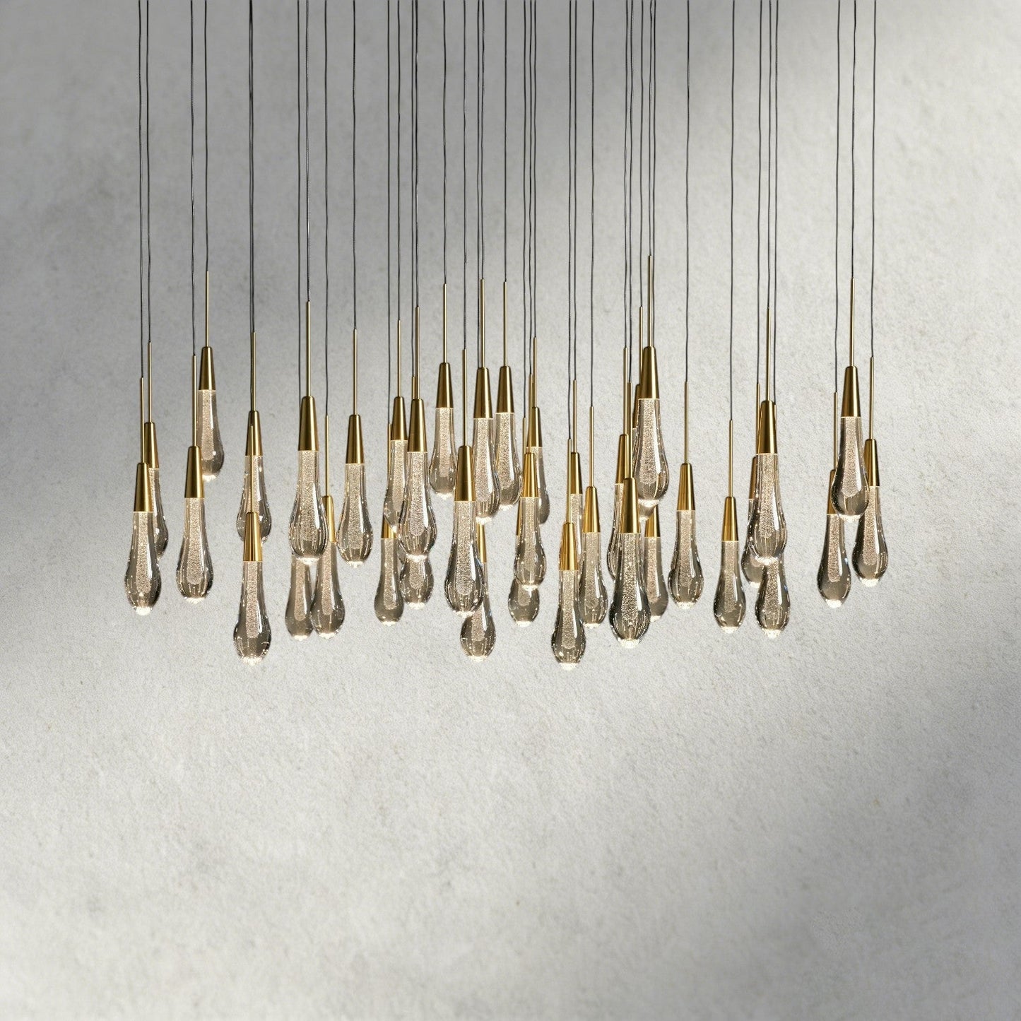 48" / Brass Soltaire Round Chandelier 17", 24", 36", 58"