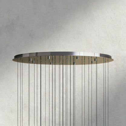Soltaire Round Chandelier 17", 24", 36", 58"