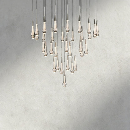 36" / Nickle Soltaire Round Chandelier 17", 24", 36", 58"