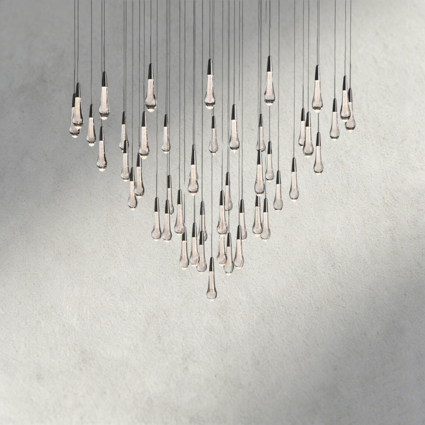 58" / Bronze Soltaire Round Chandelier 17", 24", 36", 58"