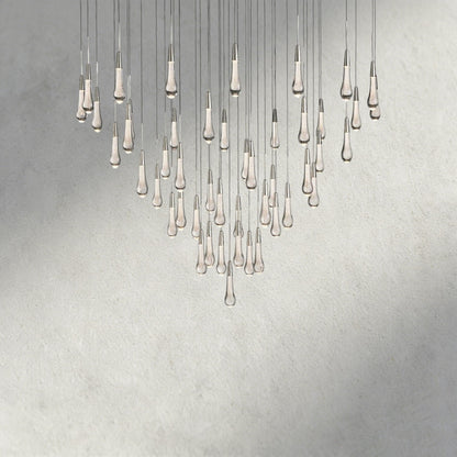 58" / Nickle Soltaire Round Chandelier 17", 24", 36", 58"