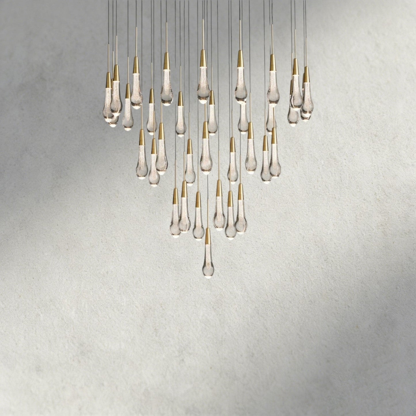 36" / Brass Soltaire Round Chandelier 17", 24", 36", 58"