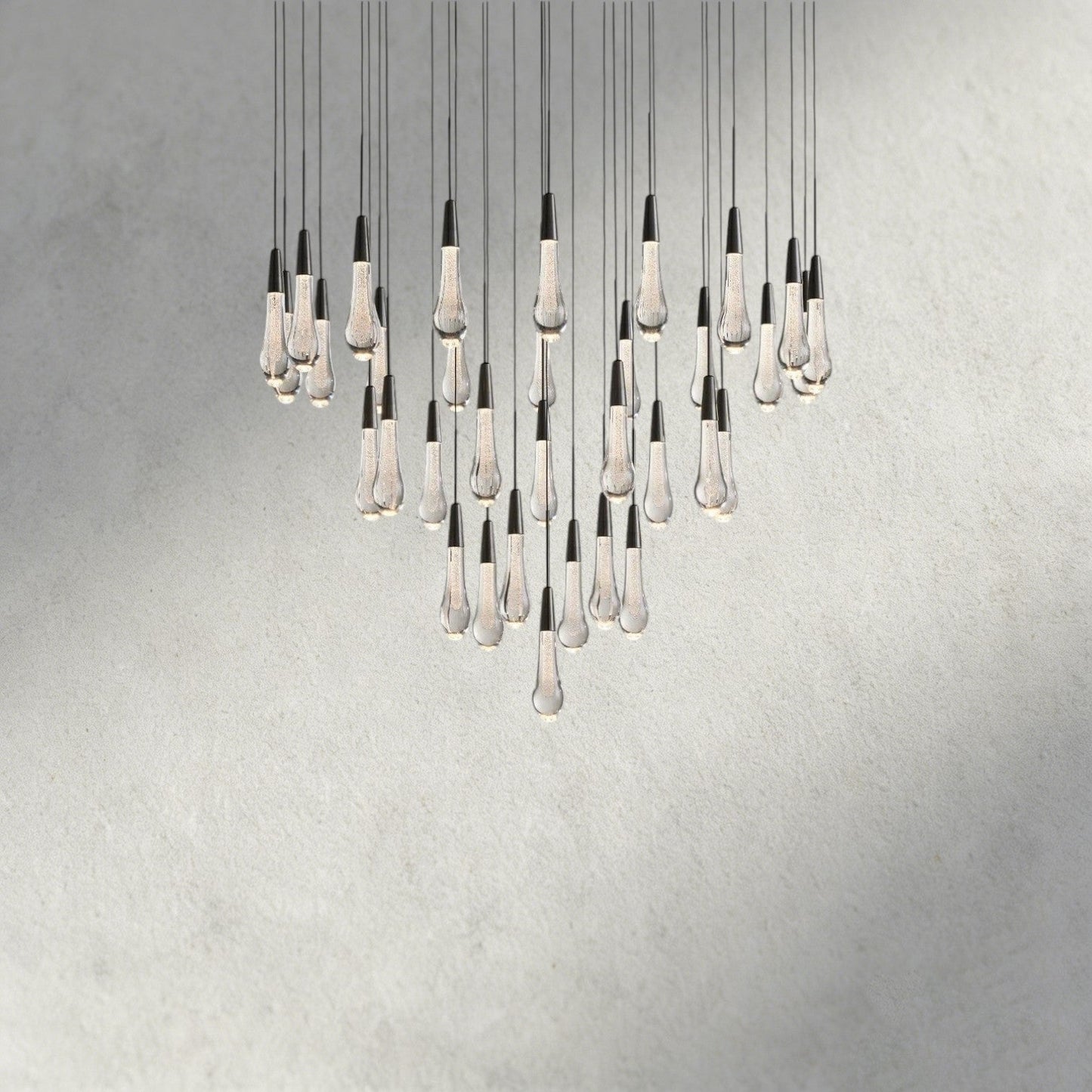 36" / Bronze Soltaire Round Chandelier 17", 24", 36", 58"
