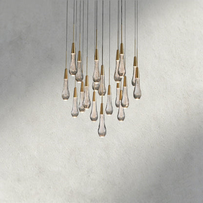 24" / Brass Soltaire Round Chandelier 17", 24", 36", 58"