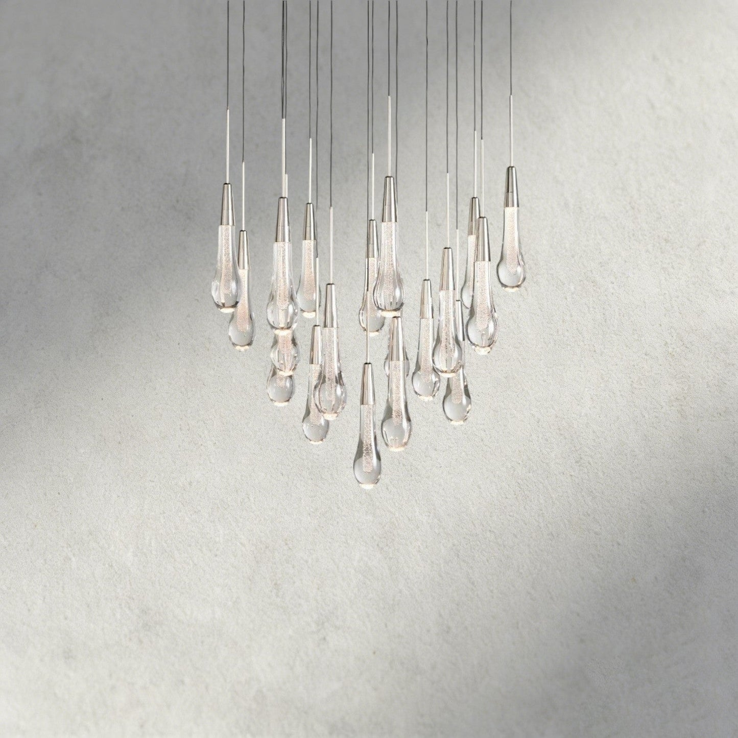 24" / Nickle Soltaire Round Chandelier 17", 24", 36", 58"