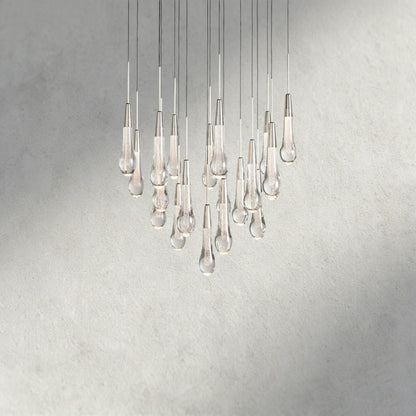 24" / Nickle Soltaire Round Chandelier 17", 24", 36", 58"