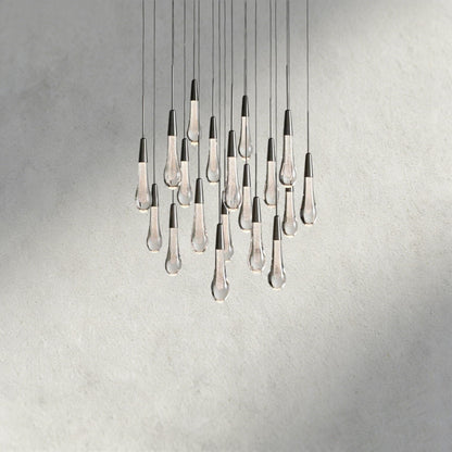 24" / Bronze Soltaire Round Chandelier 17", 24", 36", 58"