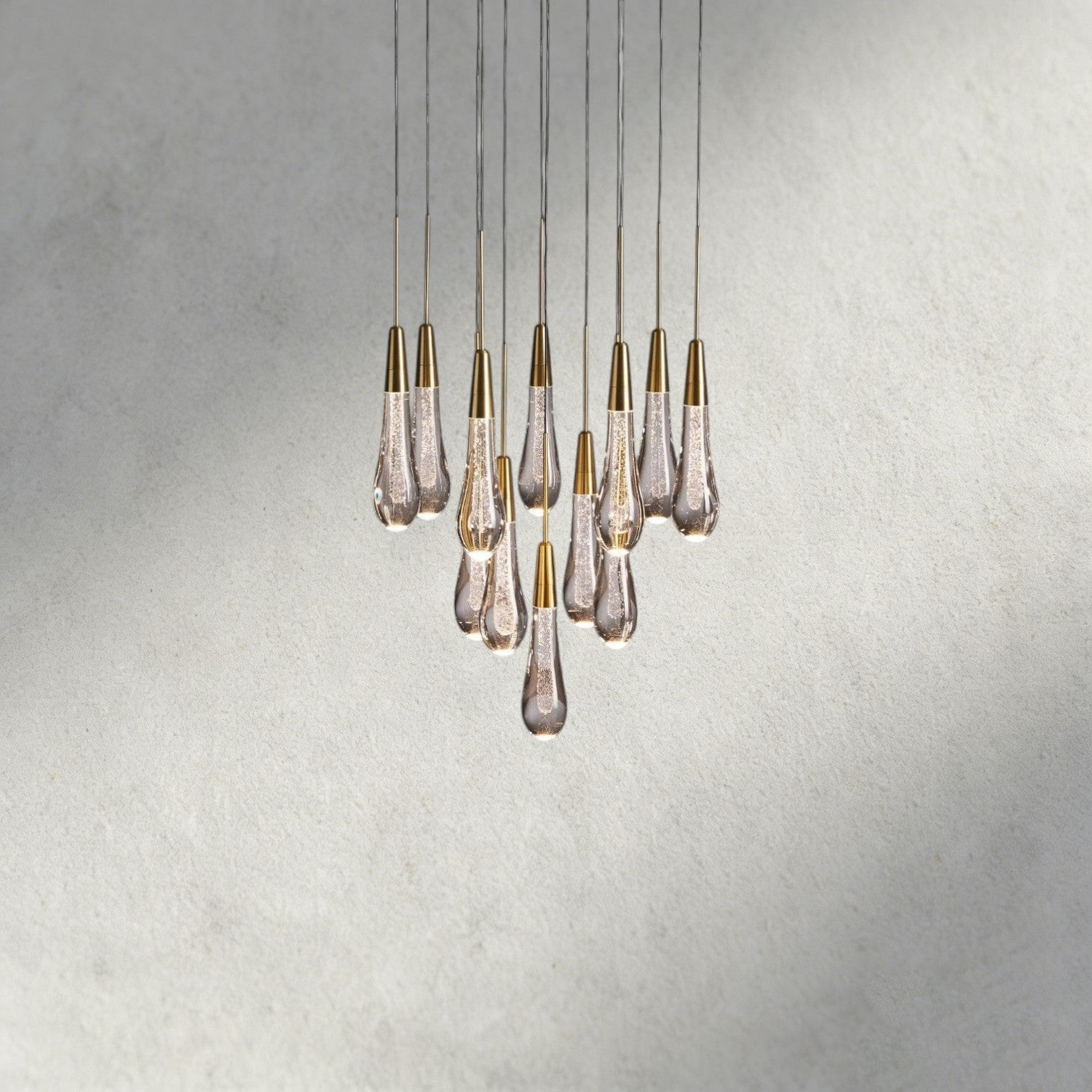 17" / Brass Soltaire Round Chandelier 17", 24", 36", 58"
