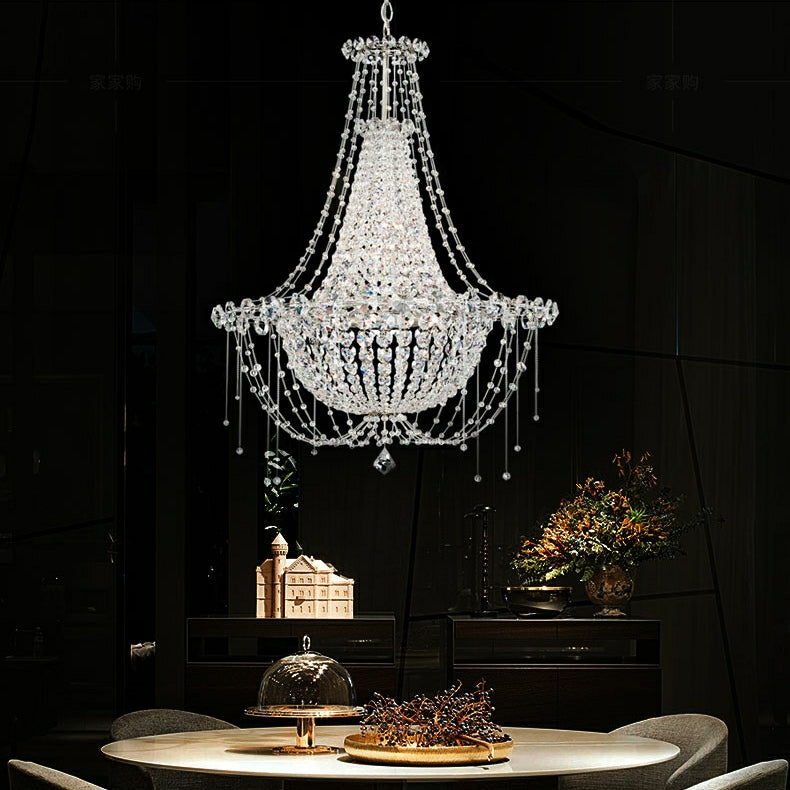 Italian Style K9 Crystal Chandelier for Small Living Room Princess Pendant Light for Girl's Bedroom / Dining