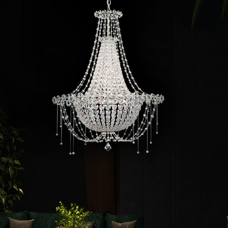 Italian Style K9 Crystal Chandelier for Small Living Room Princess Pendant Light for Girl's Bedroom / Dining