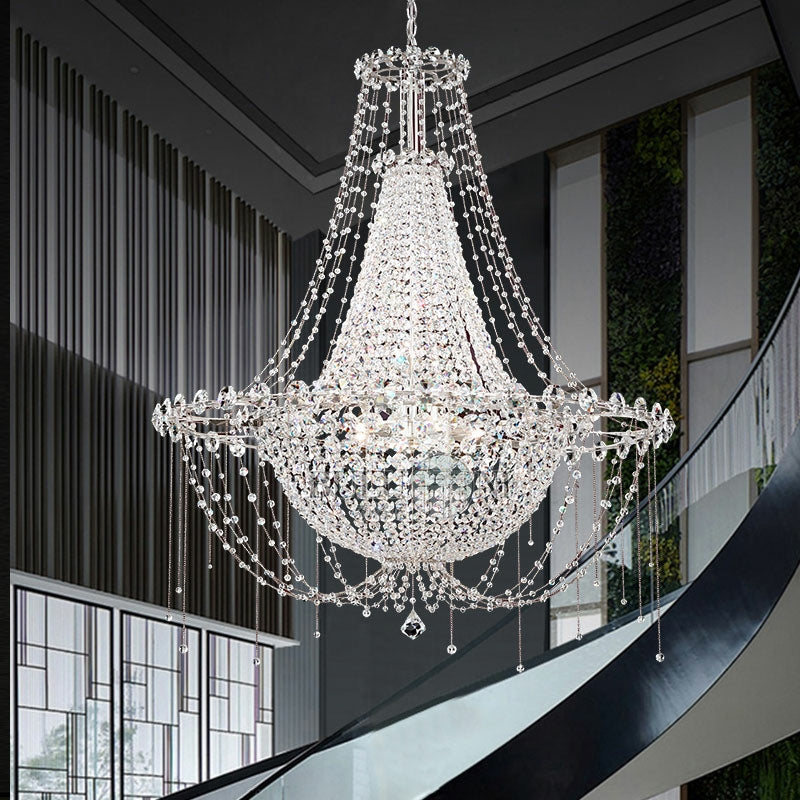 Italian Style K9 Crystal Chandelier for Small Living Room Princess Pendant Light for Girl's Bedroom / Dining
