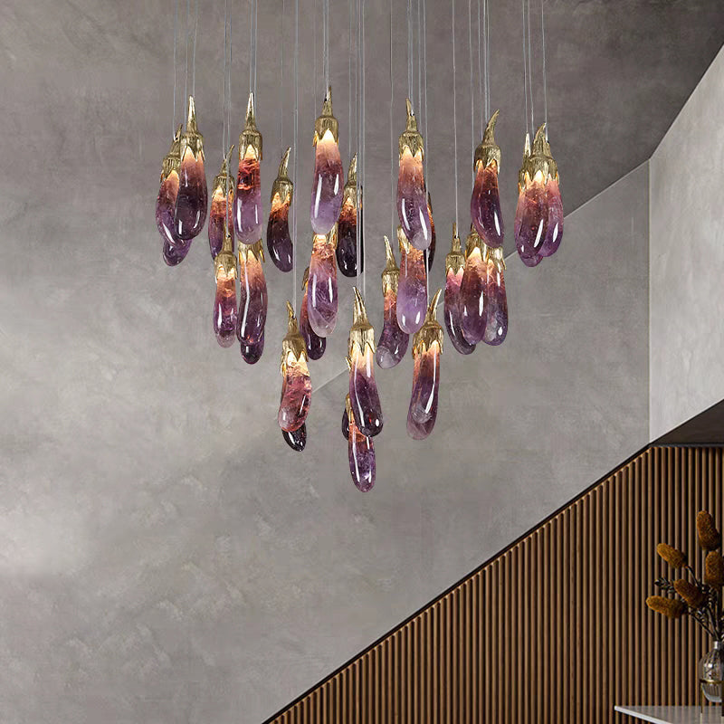 New Purple Style Eggplant-Shaped Chandelier