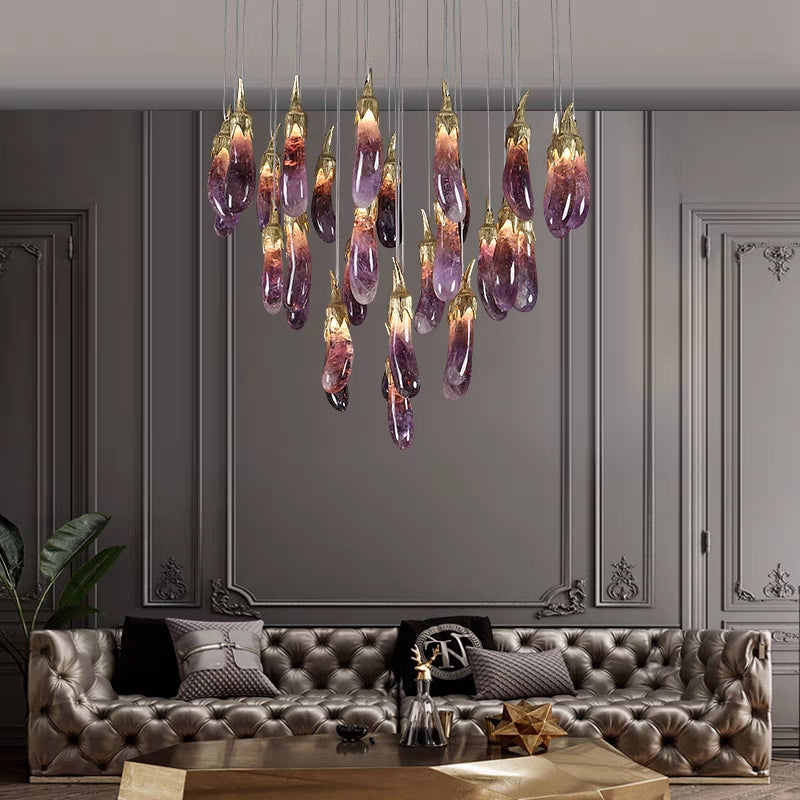 New Purple Style Eggplant-Shaped Chandelier