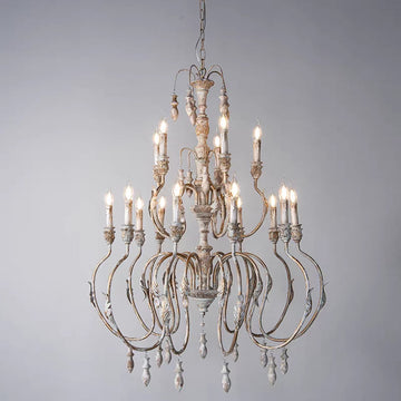 French Vintage Candle Chandelier for Living Room / bedroom