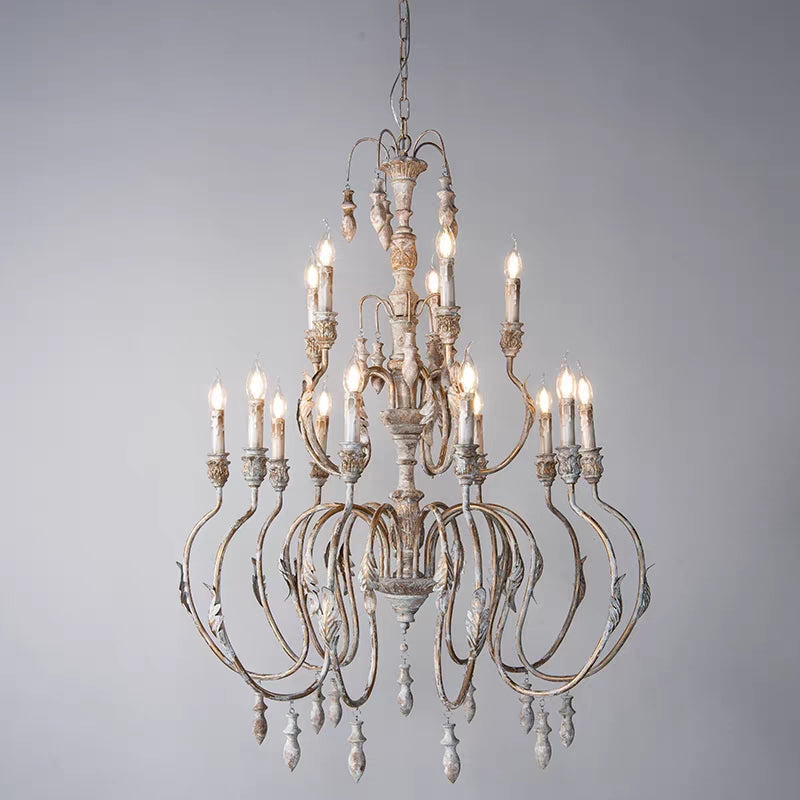 French Vintage Candle Chandelier for Living Room / bedroom